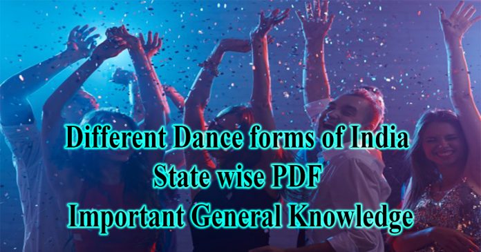 Different Dance forms of India with States PDF