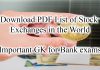 List of Stock Exchanges in the World PDF