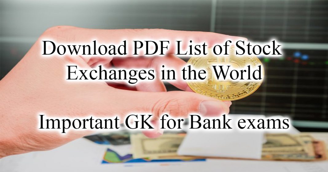 List of Stock Exchanges in the World PDF Cracku