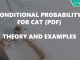 Bayes theorem conditonal probability for CAT