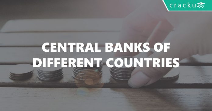 List of Central Banks of Different Countries
