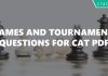 Games and Tournament Questions for CAT PDF
