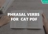 Phrasal Verbs for CAT PDF