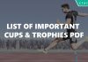 Sports Cups & Trophies List PDF