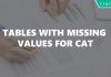 Tables with Missing Values for CAT