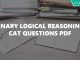 Binary Logical Reasoning CAT Questions PDF