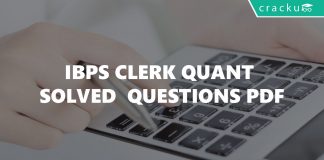 IBPS Clerk Quantitative Aptitude Questions with Answers PDF