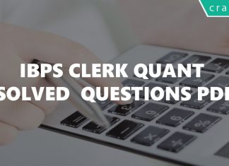 IBPS Clerk Quantitative Aptitude Questions with Answers PDF