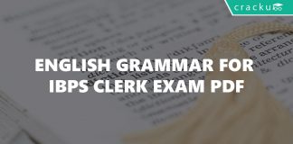 English Grammar for IBPS Clerk Exam PDF