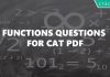 Functions Questions for CAT PDF