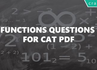 Functions Questions for CAT PDF
