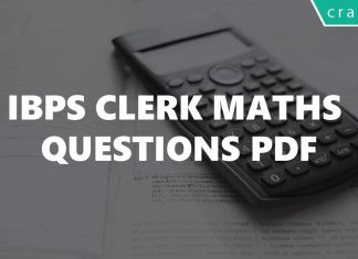 IBPS Clerk Maths Questions PDF