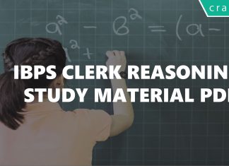 IBPS Clerk Reasoning Study Material PDF
