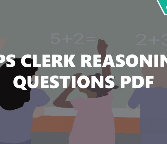 IBPS Clerk reasoning question pdf