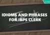 Idioms And Phrases For IBPS Clerk