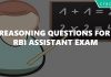 Reasoning Questions For RBI Assistant Exam
