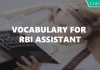Vocabulary For RBI Assistant