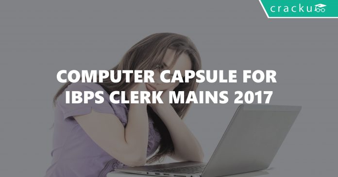 Computer Capsule for IBPS Clerk Mains 2017