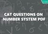 CAT Questions on Number System with video Solutions PDF