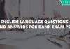 English Language Questions and Answers for Bank Exam PDF