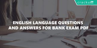 English Language Questions and Answers for Bank Exam PDF