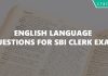 English Language Questions for SBI Clerk Exam
