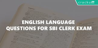 English Language Questions for SBI Clerk Exam