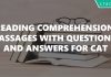 Reading Comprehension Passages with Questions and Answers for CAT