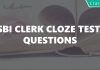 SBI Clerk Cloze Test Questions