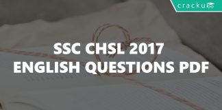 SSC CHSL 2017 English Questions PDF