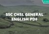 SSC CHSL General English PDF