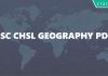 SSC CHSL Geography PDF