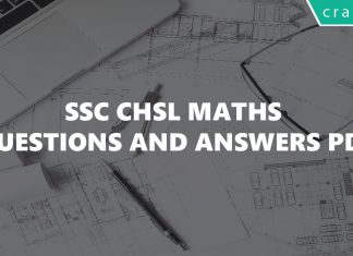 SSC CHSL Maths Questions and Answers PDF
