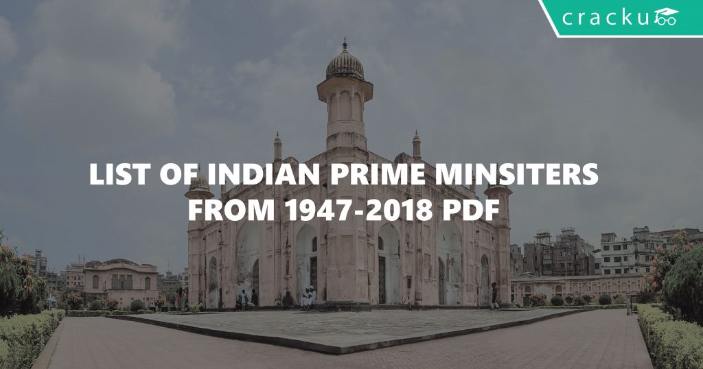 List Of Prime Ministers Of India Pdf Cracku