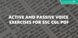 Active and Passive Voice Exercises For SSC CGL PDF