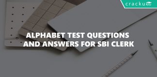 Alphabet Test Questions and Answers For SBI Clerk