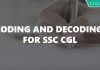 Coding and Decoding for SSC CGL