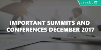 Important Summits and Conferences December 2017