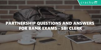 Partnership Questions and Answers For Bank Exams - SBI Clerk