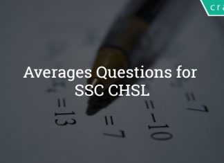 Averages Questions for SSC CHSL