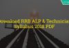 RRB ALP Syllabus PDF 2018 - Railway Assistant Loco Pilot & Technician Exam pattern & Exam Date