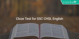 Cloze Test for SSC CHSL English