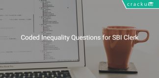 Coded Inequality Questions for SBI Clerk