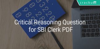 Critical Reasoning Question for SBI Clerk PDF