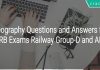 Geography Questions and Answers for RRB Exams - Railway Group-D and ALP