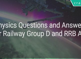Physics Questions and Answers for Railway Group D and RRB ALP