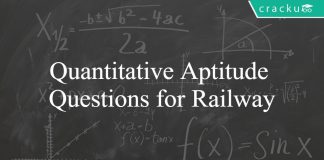 Quantitative Aptitude Questions for Railway