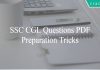 SSC CGL Questions PDF - Preparation Tricks and Tips