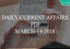 daily current affairs march 14th 2018 pdf