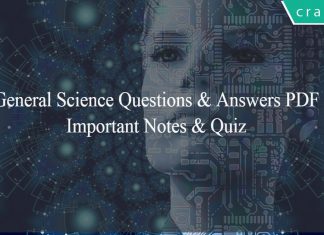 General Science Questions and Answers PDF - Railway notes - Quiz - mcqs